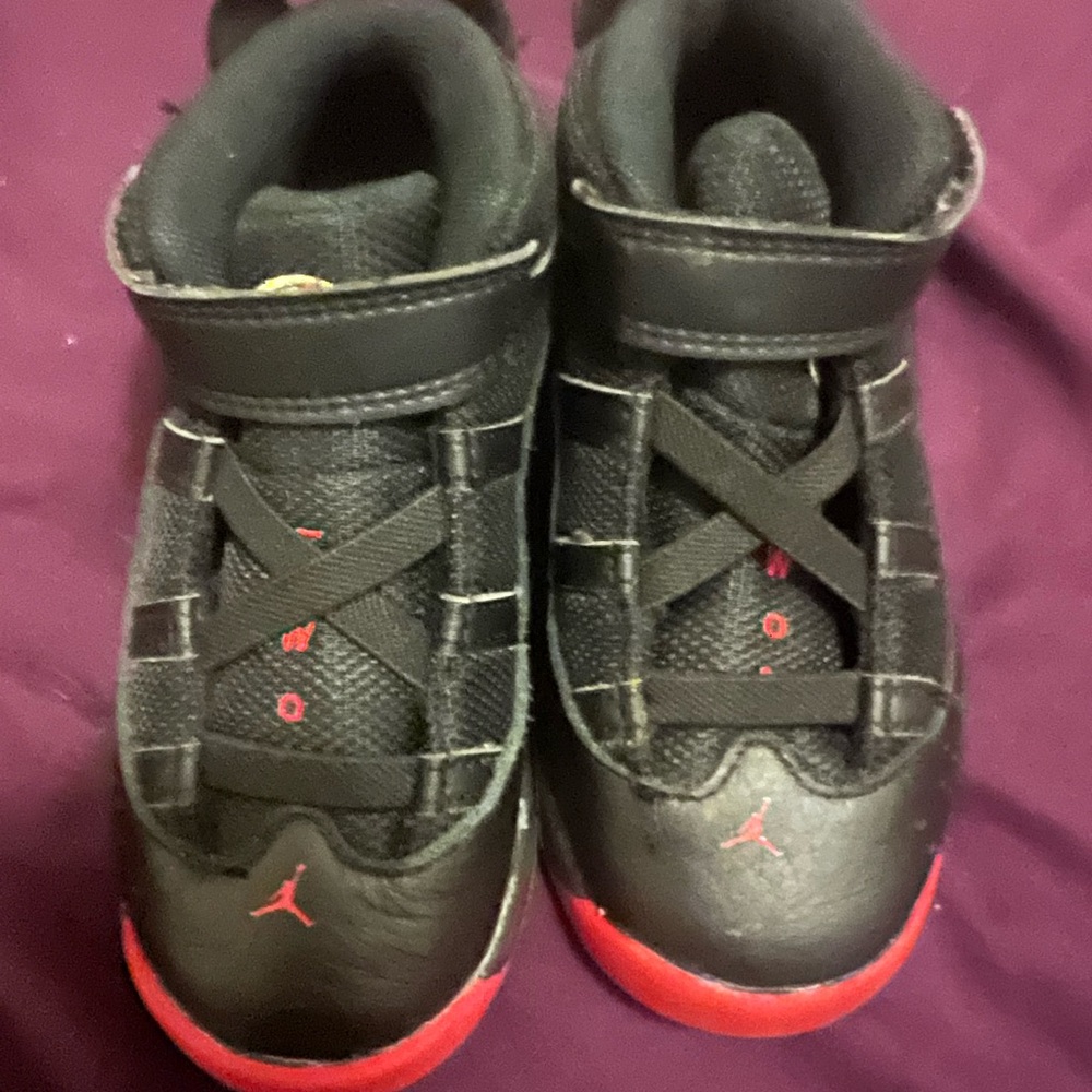 Kids Black and Red Sneakers